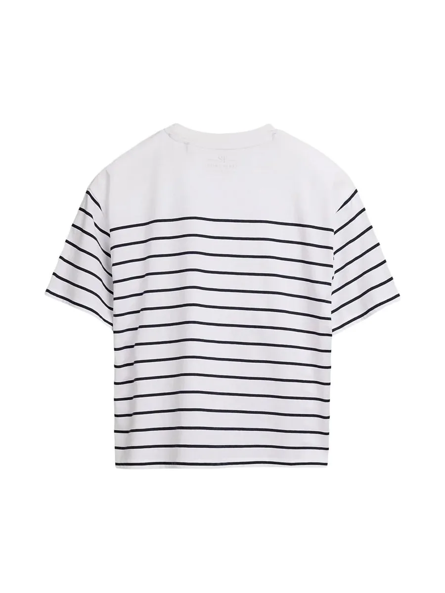 T-Shirt Blanc/Noir Femme Teddy Smith Carla 3