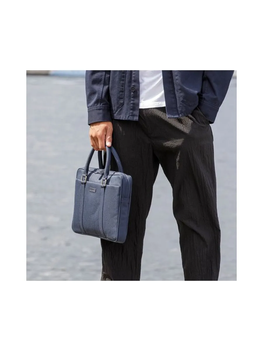 Stelvio 14 Slim Laptop Bag Recycled Blue 9