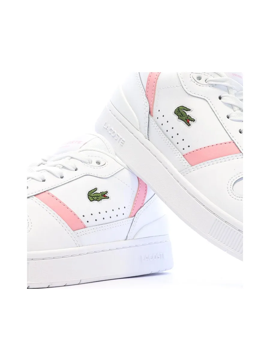 Baskets Blanc/Rose Femme Lacoste T-clip Set 224 7
