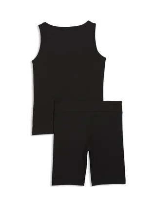 Ensemble Noir Fille Puma Ess Elevated Rib Tan 2