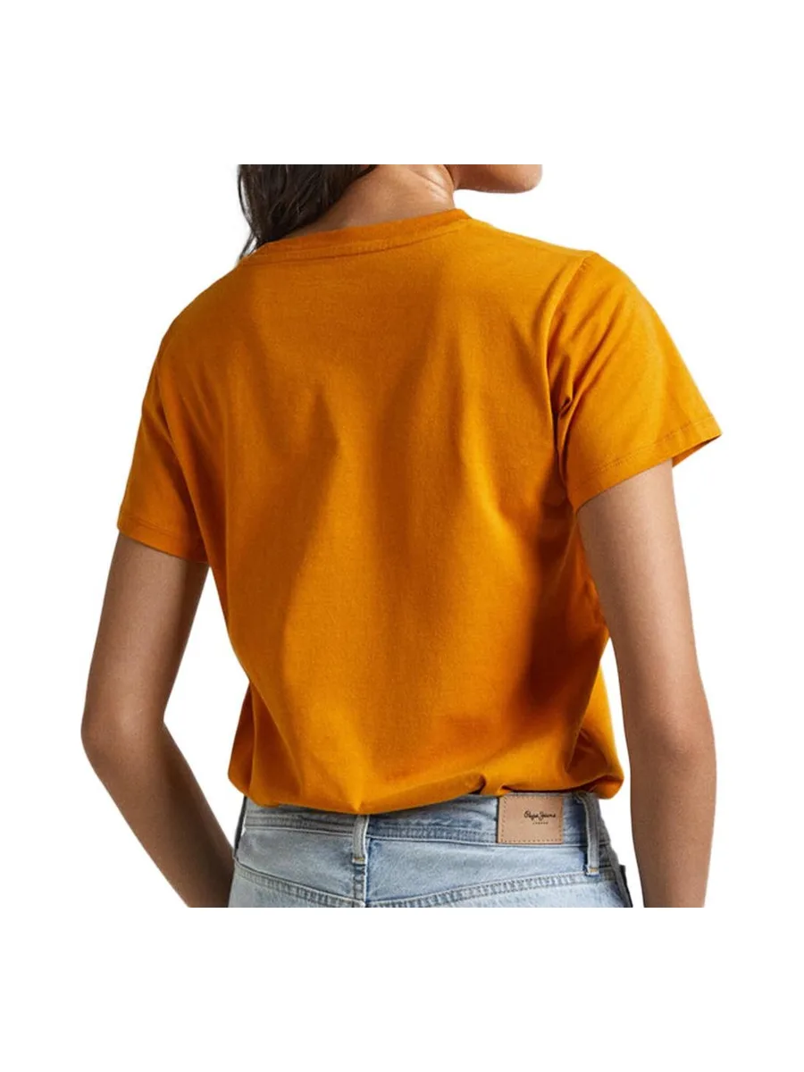 T-shirt Orange Femme Pepe jeans Wendys 2