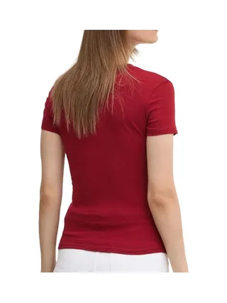 T-shirt Rouge Femme Tommy Hilfiger Slim Linear 2