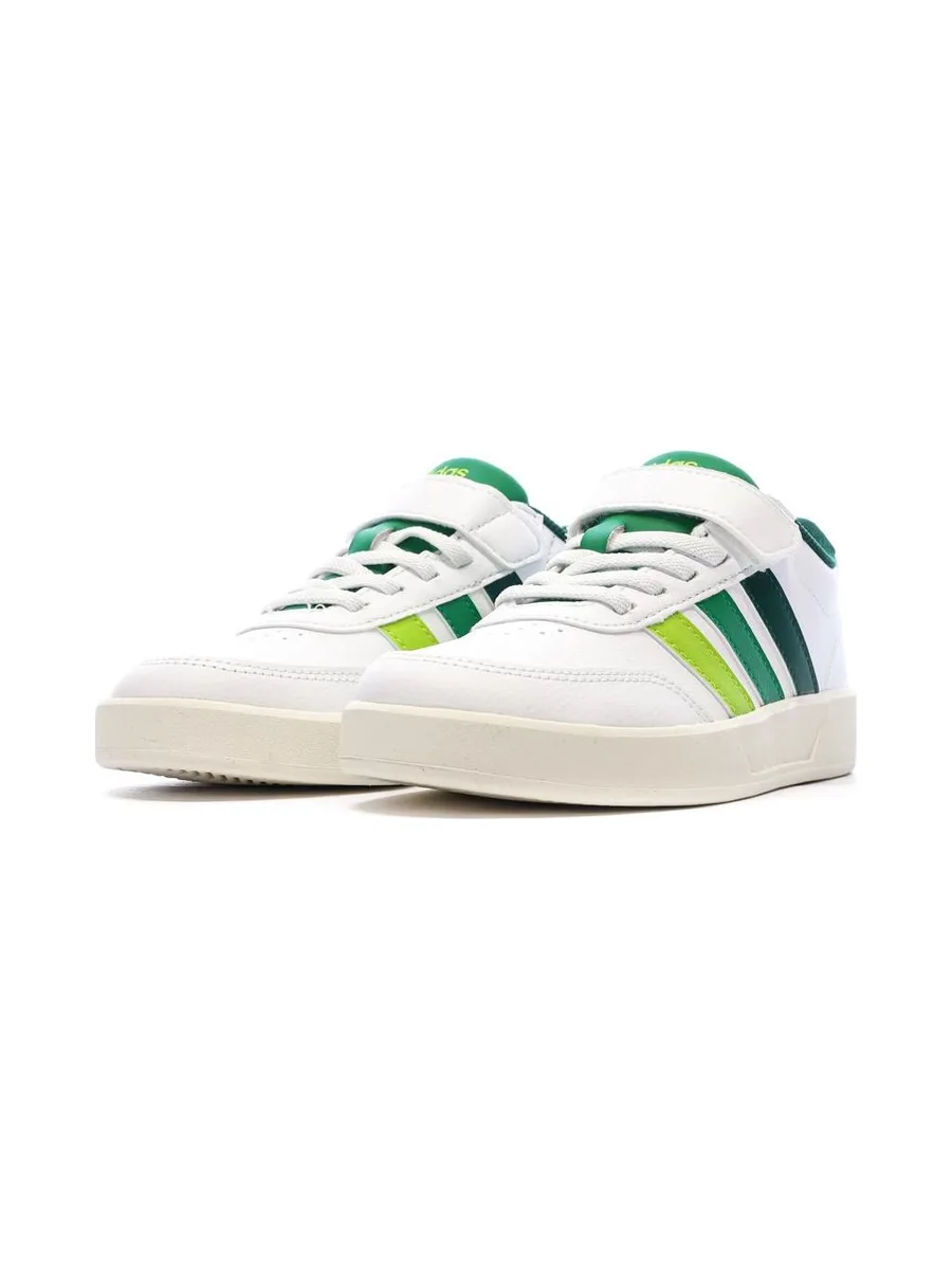 Baskets Blanches/Vert Garçon Adidas Breaknet 3.0 7