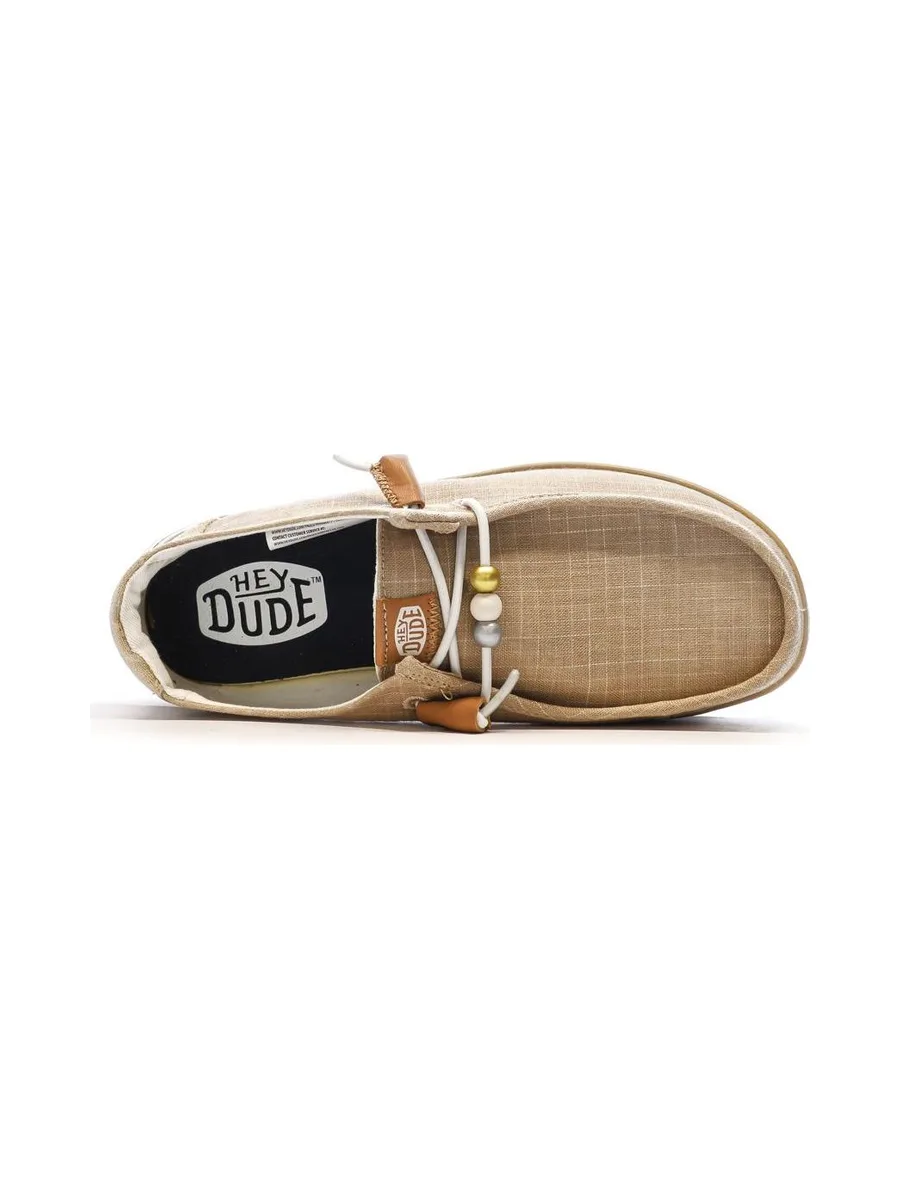 Chaussures Beiges/Dorées Femme Hey Dude Wally Sport Mesh 5