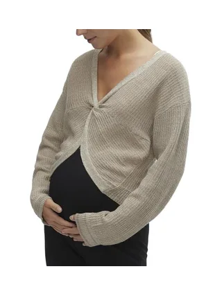 Pull de Grossesse Beige Femme Mamalicious Lems 1