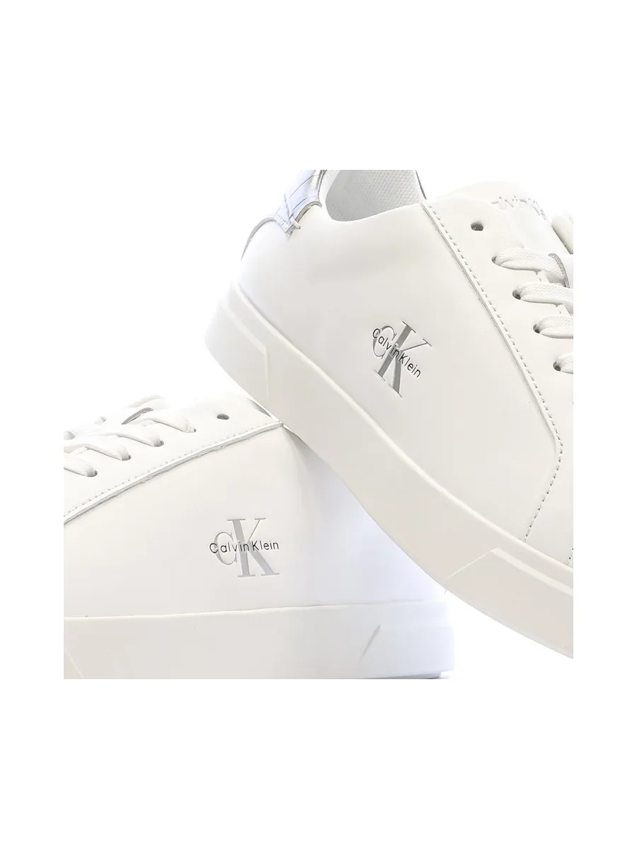 Baskets Blanches/Silver Femme Calvin Klein Jeans Laceup 8