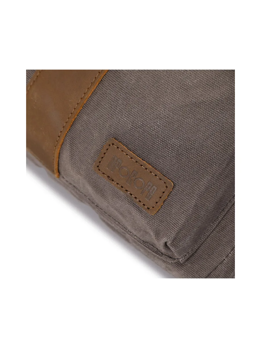ALI - Sac à dos en cuir véritable et toile enduite - Bleu 56