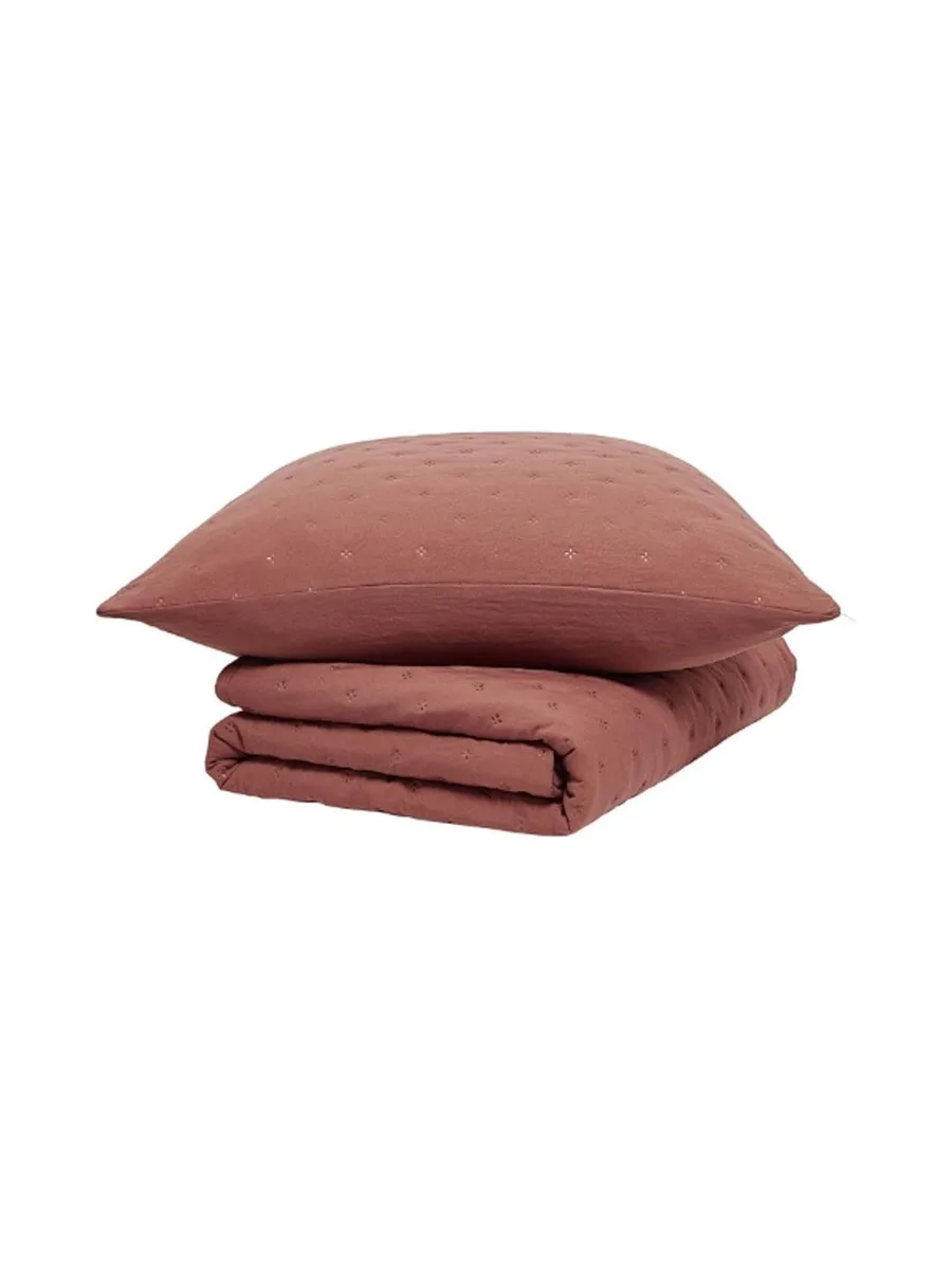 Couvre lit Terracotta + 2 Taies D'oreiller Today 260x240cm 3