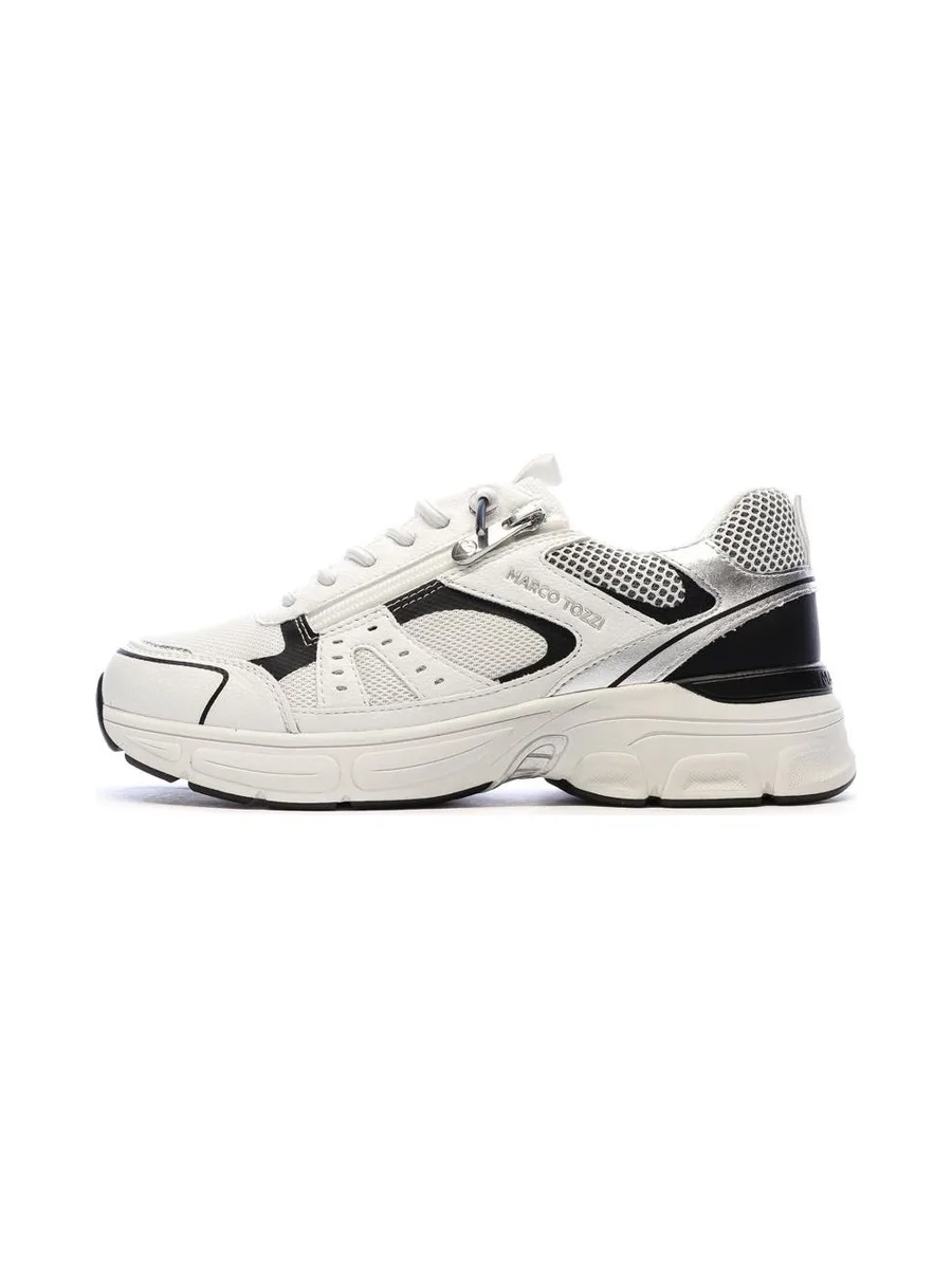 Baskets Blanches/Grises/Noires Femme Marco Tozzi Comb 2