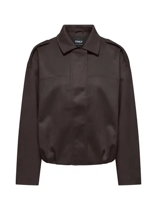 Veste en Suédine Marron Foncé Femme Only Amber 1