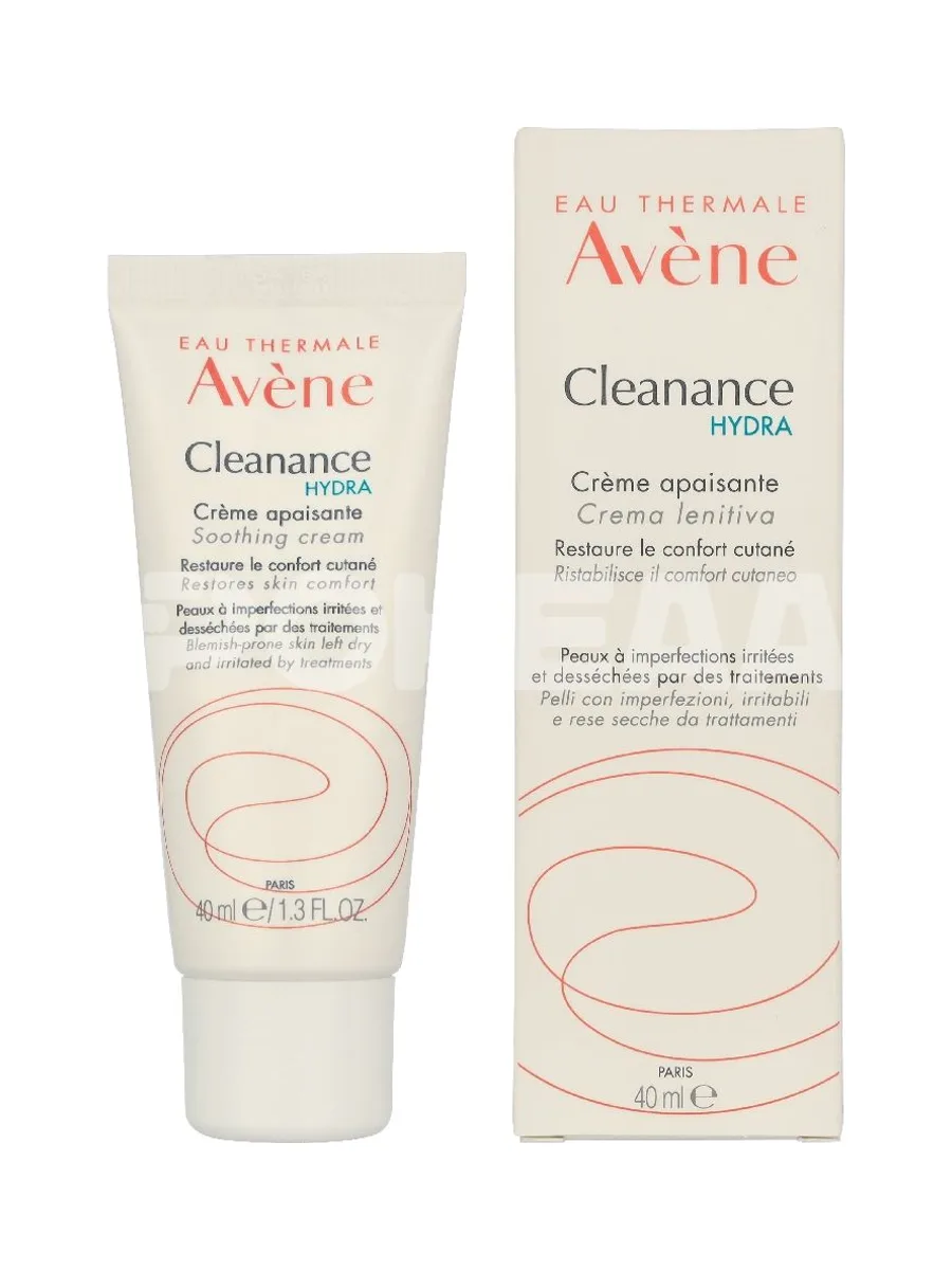 Avene Cleanance Hydra Soothing Cream 40ml - For Skin Left Dry And Irritated By Medical Treatments 1