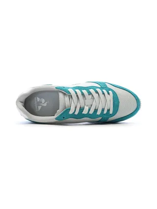 Baskets Blanches/Turquoises Femme Le Coq Sportif Alpha 4