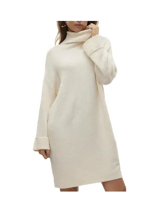 Robe Pull Blanc Femme Vero Moda Vmjupiter 1