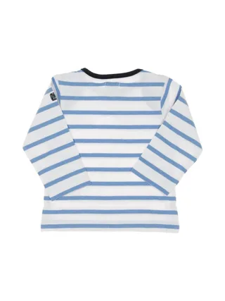 T-Shirt Blanc/Bleu Garçon EOM Eloris Raye 2