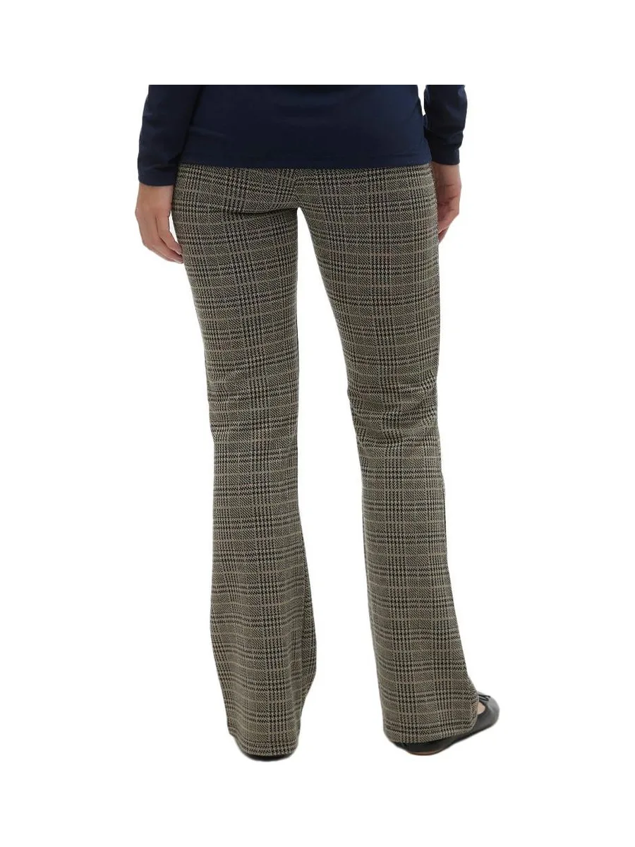 Pantalon Gris à Carreaux Femme Mamalicious Nabi 3