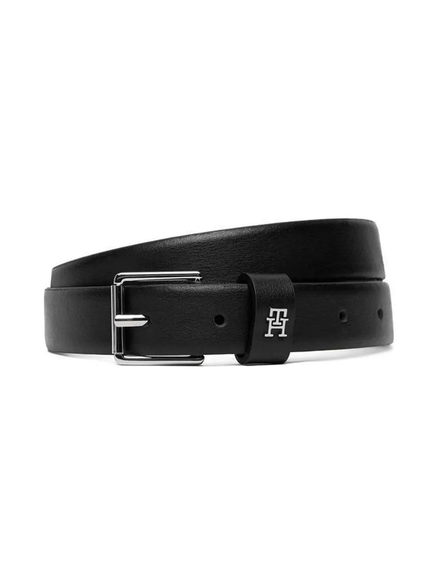 Ceinture Noire Femme Tommy Hilfiger Square 2.5 Silver - T 2