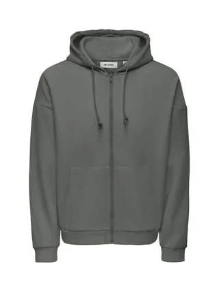 Sweat Zippé Kaki Homme Only & Sons Chase 1