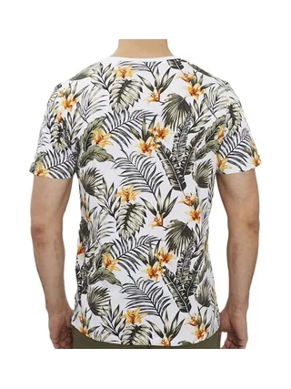 T-shirt Blanc imprimés Homme Jack & Jones Tropic 2