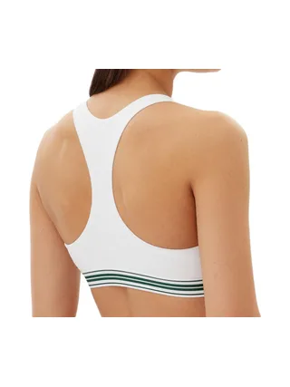 Brassière Blanche/Verte Femme Lacoste Out 2