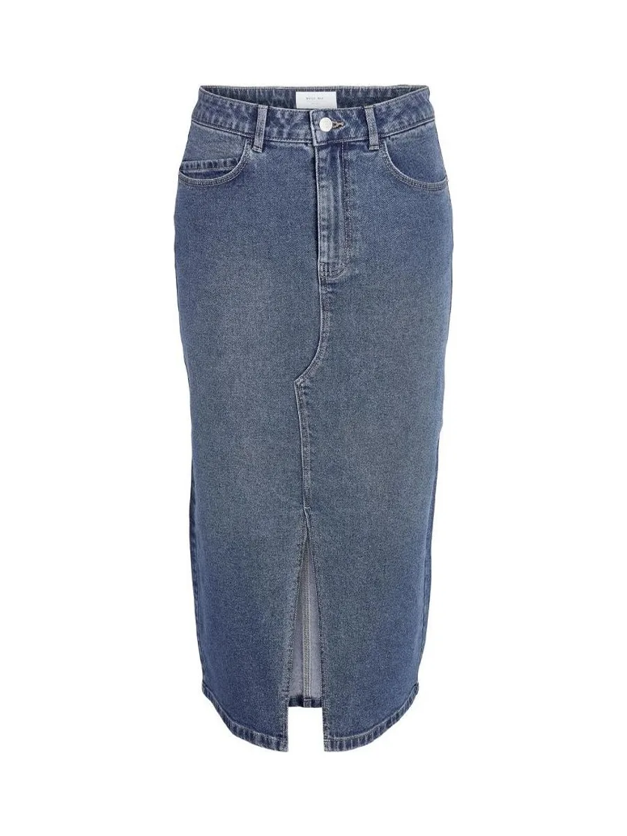 Jupe en Jean Longue Bleu Femme Noisy May Slit Midi Skirt 2