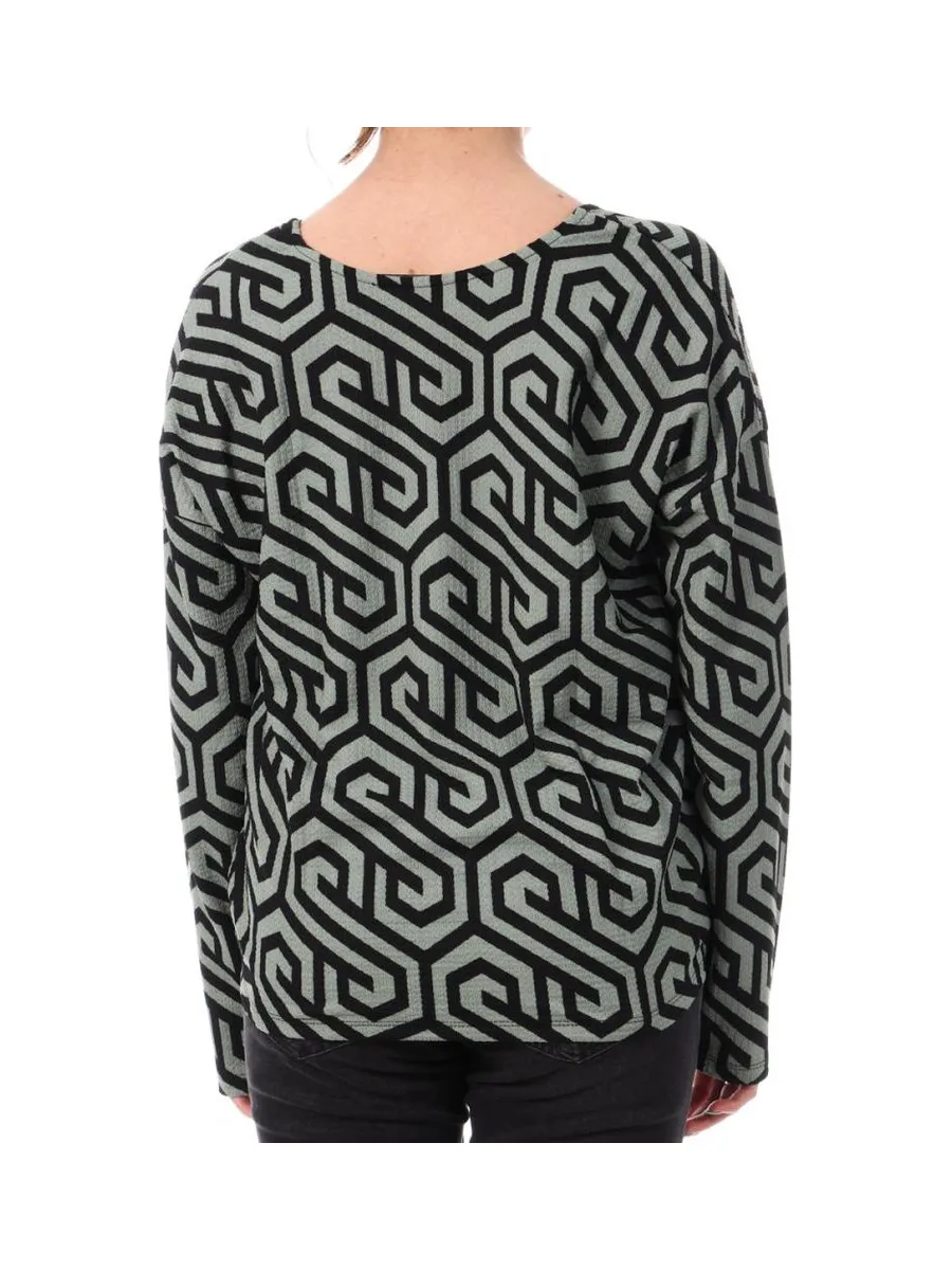 Blouse Verte/Noire Femme Vero Moda Merve 3