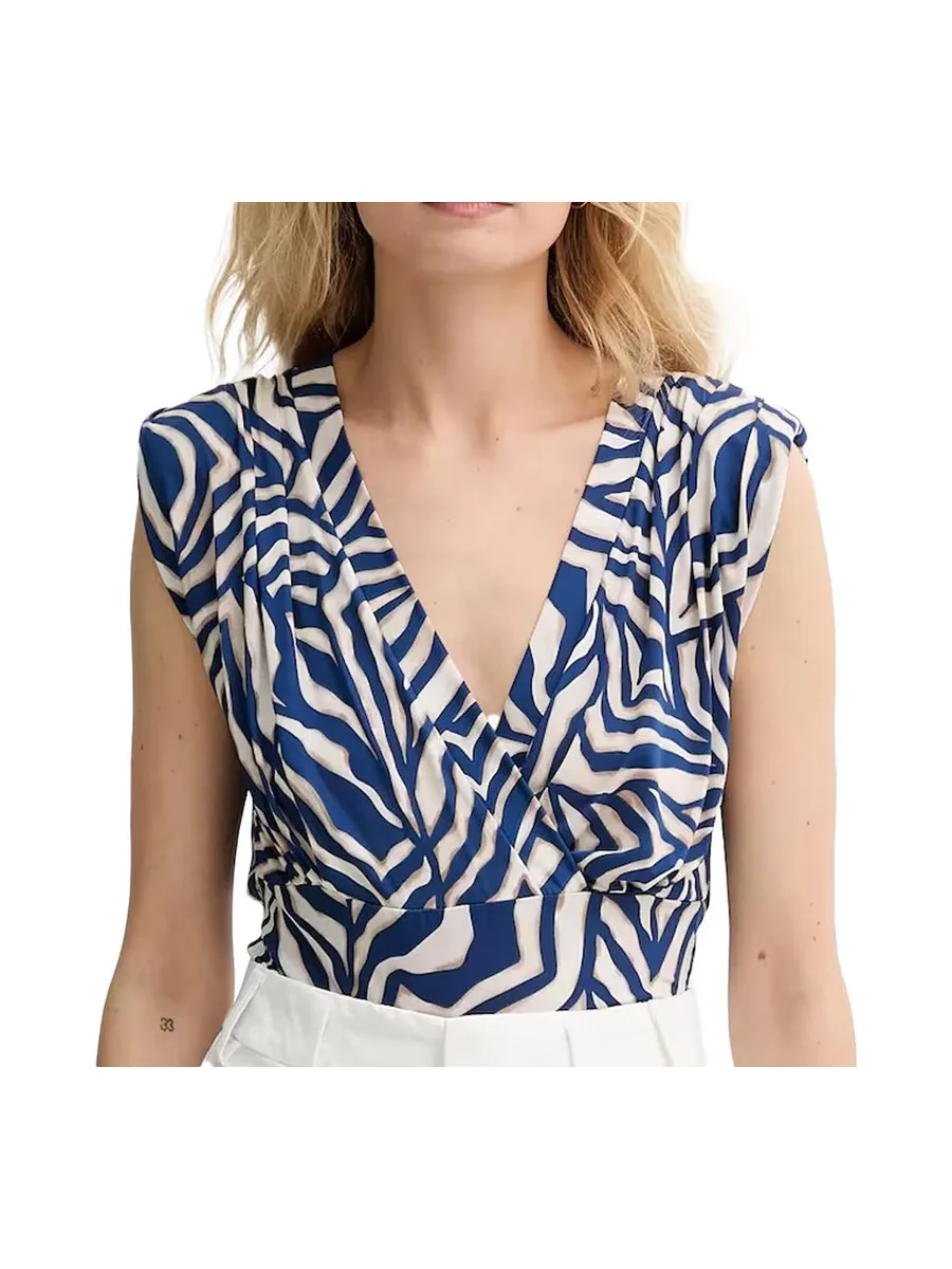 Débardeur Marine/Beige Femme Morgan DROBI 2