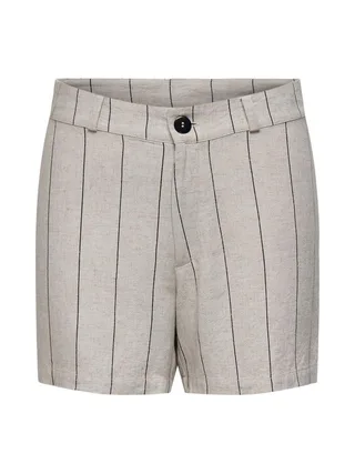 Short Rayée Beige/Gris Femme JDY Milla 1