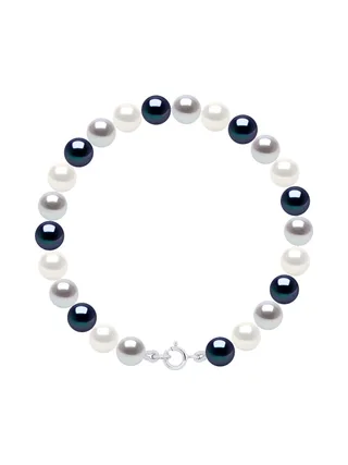 Bracelet Véritables Perles d'Eau Douce Rondes 6-7 mm — Argent 925 Millièmes — 18 cm 1