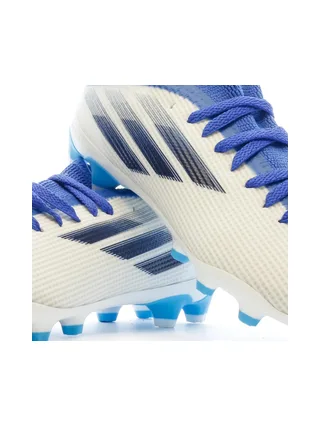 Chaussures de Football Blanche/Bleu Garçon Adidas X Speedflow.3 Mg J 7