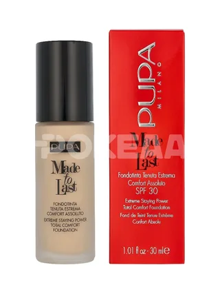 Pupa Made To Last Total Comfort Foundation SPF10 30ml - #001 Light Ivory 1