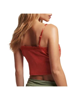 Top Orange Femme Superdry Vintage Lace Cami 2
