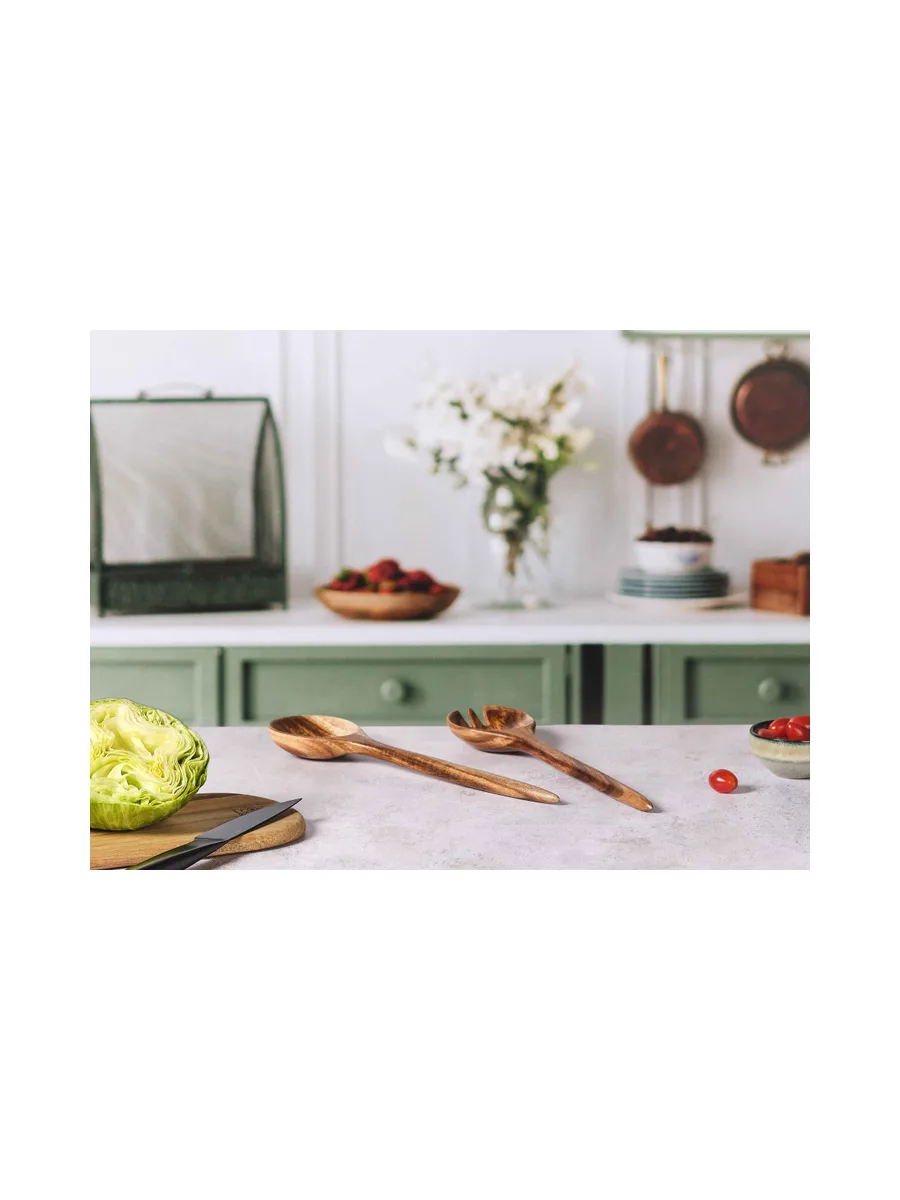 Couverts à salade en bois d'acacia ROLF 4