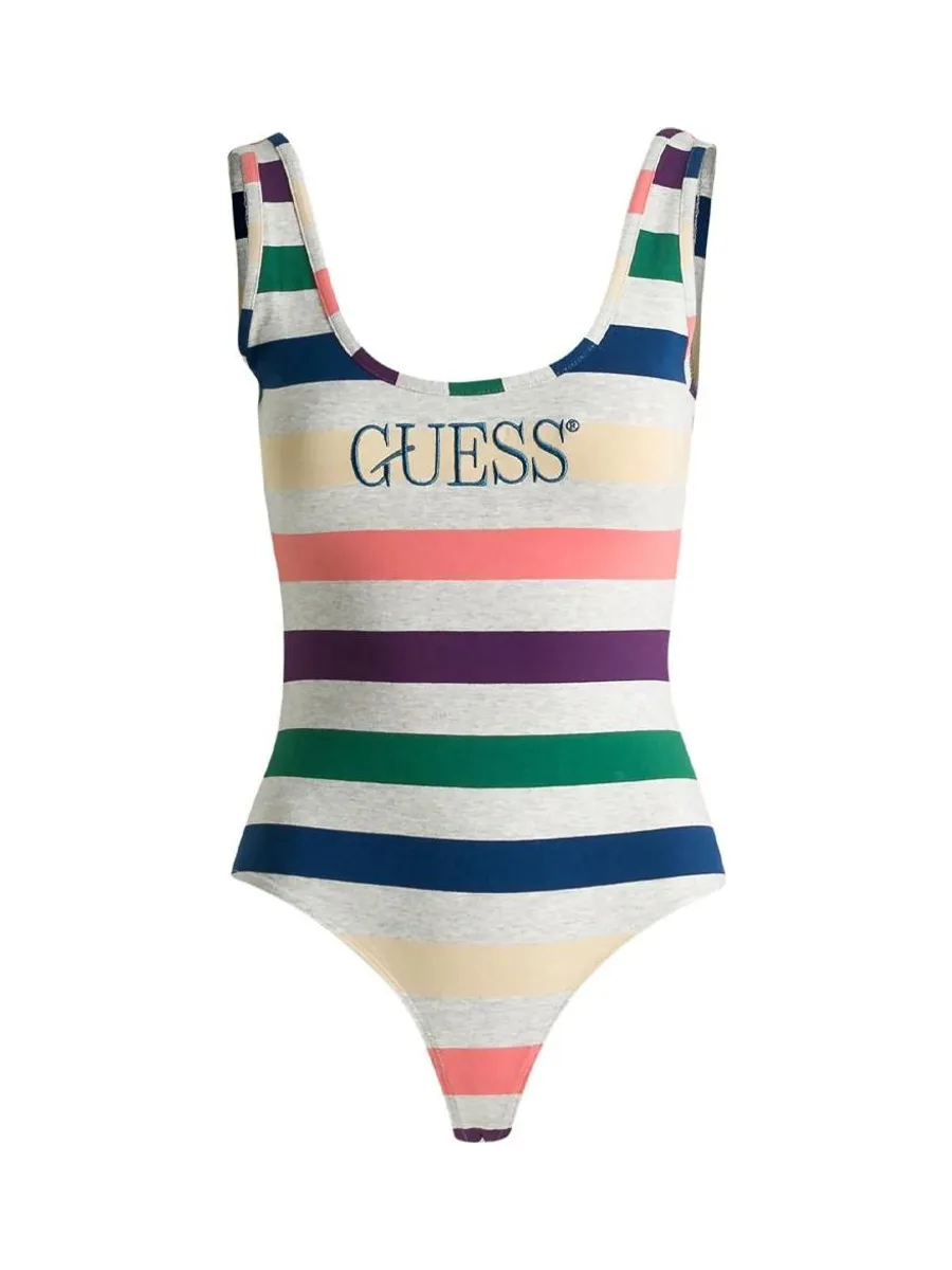 Body Gris Femme Guess Guess Logo Striped 2