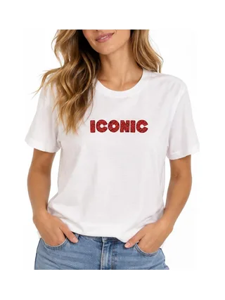 T-Shirt Blanc Femme Mère et Fille Iconic Bandana Rouge 1