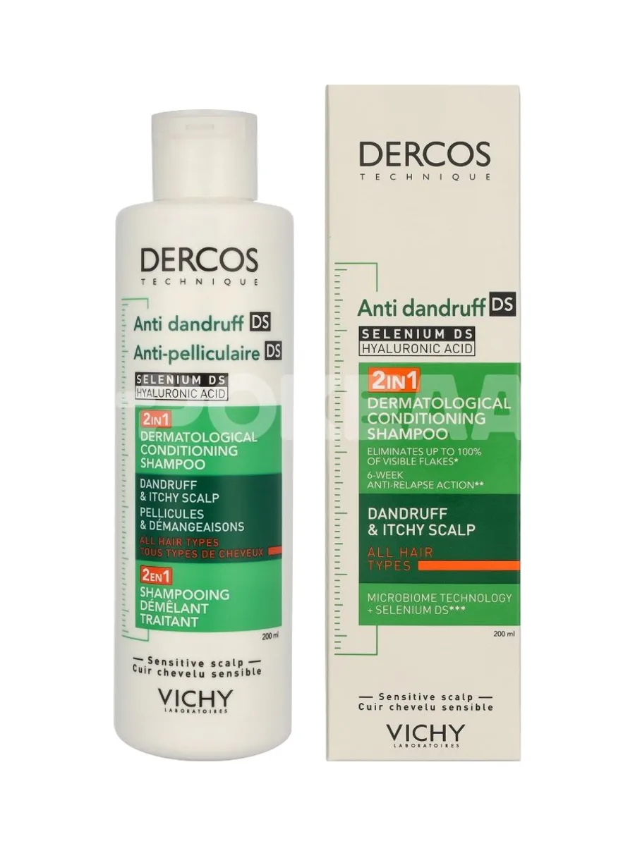 Vichy Dercos Anti-Dandruff 2 In 1 Shampoo 200ml 1