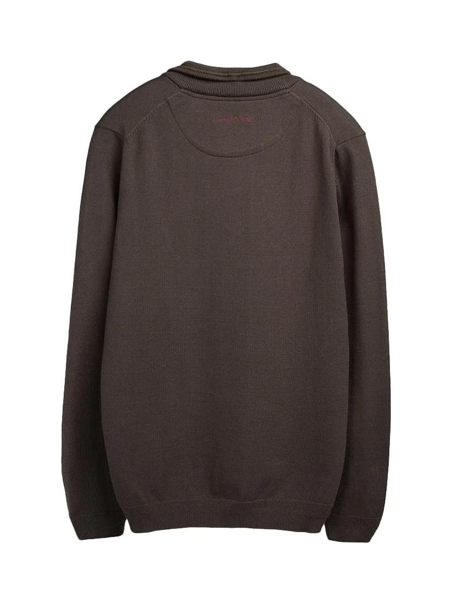 Pull 1/4 Zip Marron Foncé Homme Teddy Smith Marty 2 3