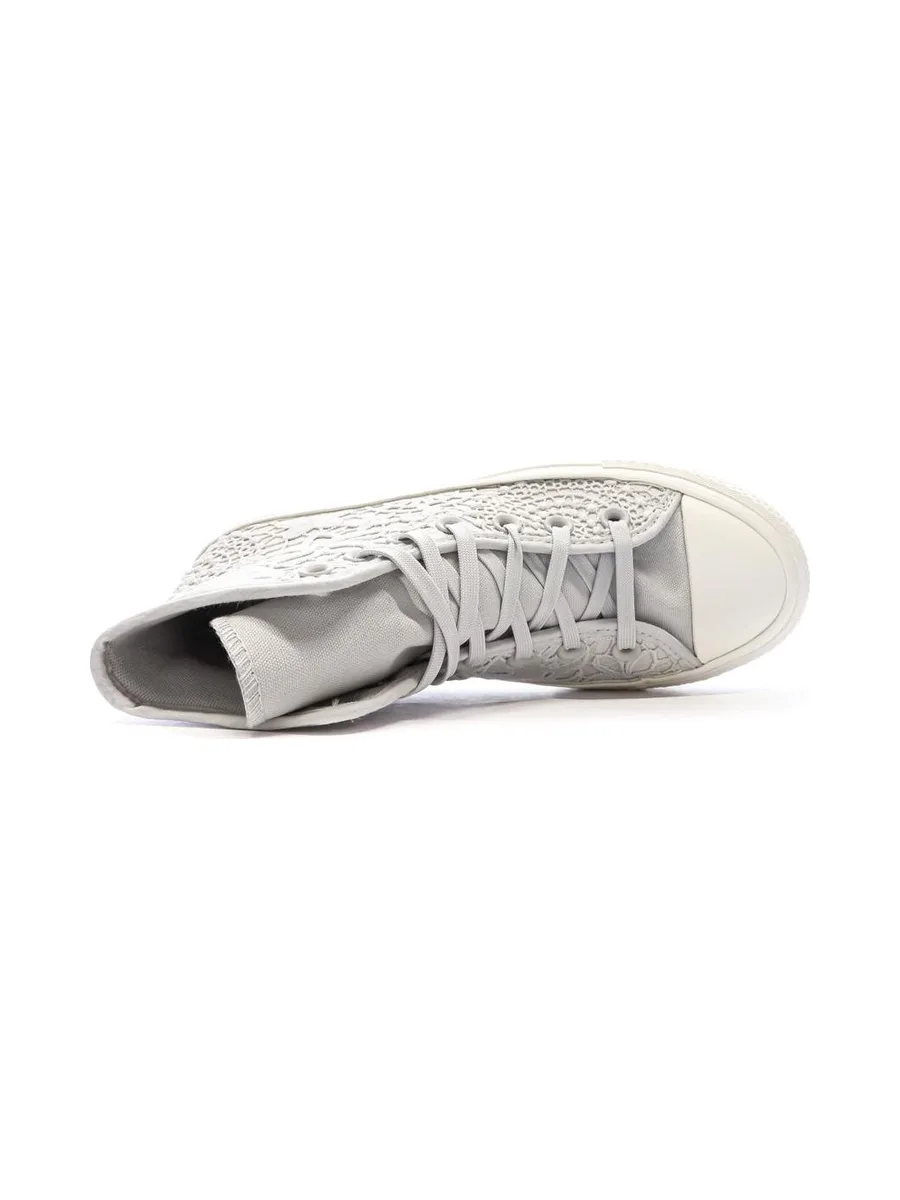 Baskets Grises Dentelle Femme Converse Chuck Taylor All Star Lift 6