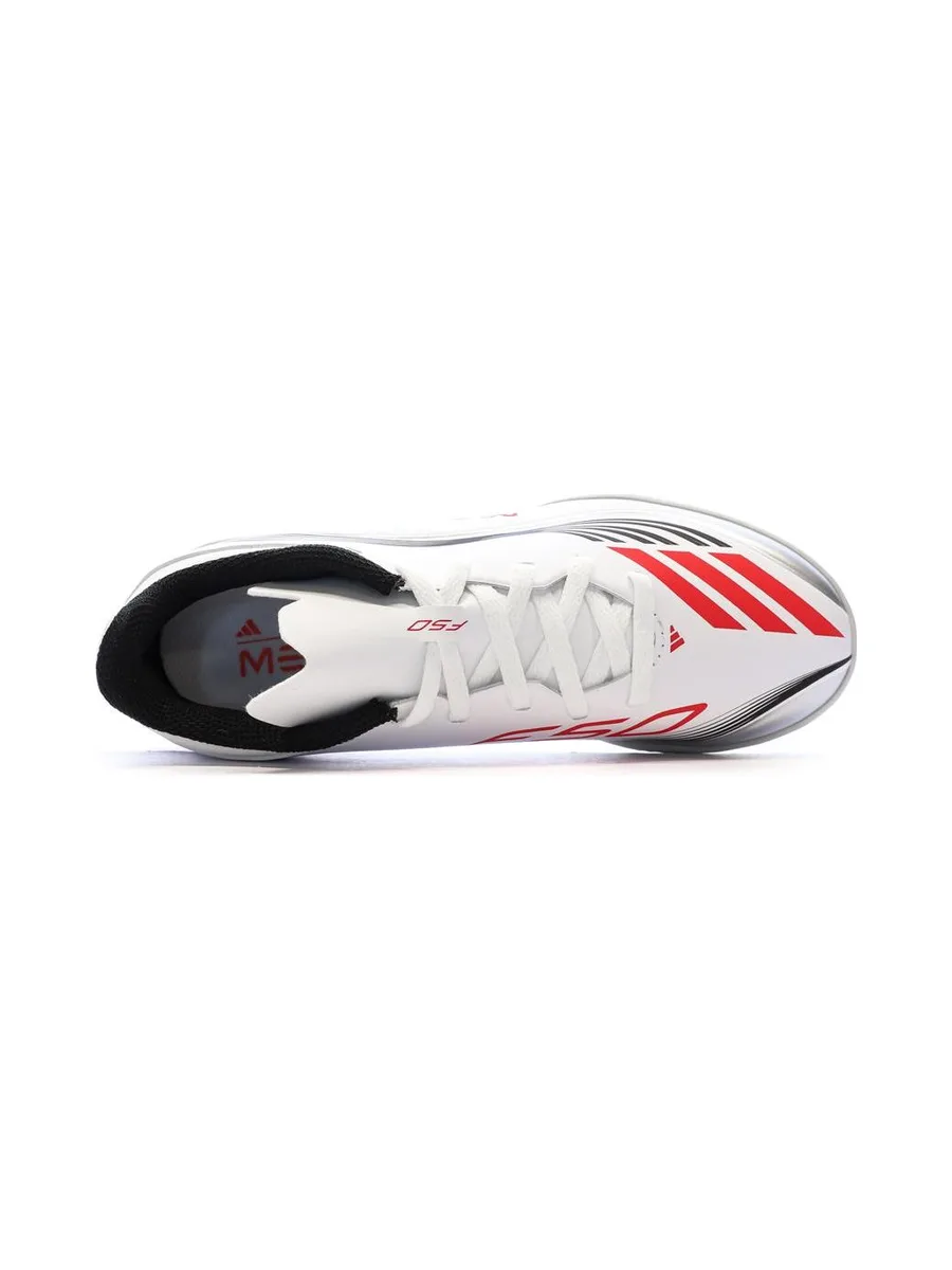 Chaussures de Foot Blanc Junior Adidas F50 Messi League TF 5