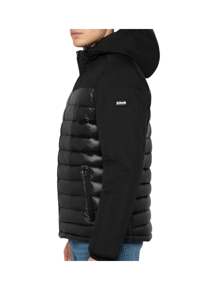 Doudoune Noire Homme Schott 3