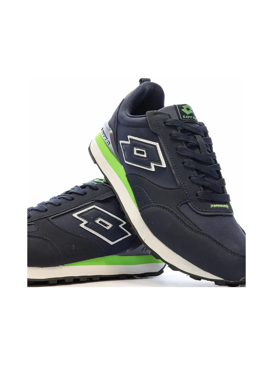 Baskets Marine/Vert Homme Lotto Twenty 5 7