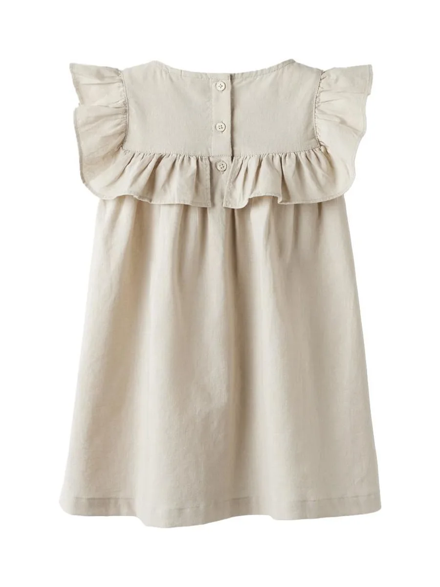 Robe Beige Fille Name it Alinnen 2