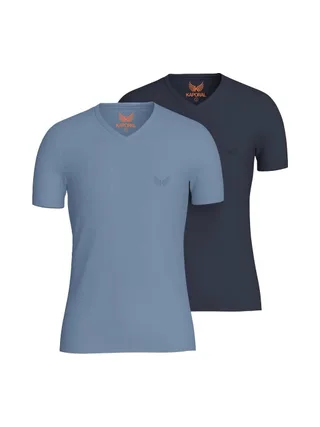 x2 T-Shirt Marine/Bleu Homme Kaporal JIFT 1