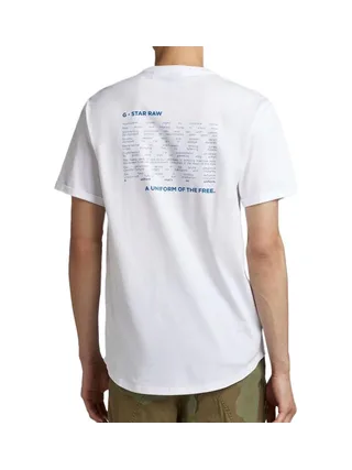 T-shirt Blanc Homme G-Star Raw Lash Back 2