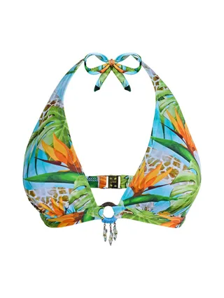 Haut de Bikini Vert/Bleu Femme Garin de Sable Triangle Mousse 2