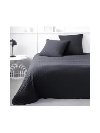 Couvre lit Noir + 2 Taies D'oreiller Today 260x240cm 1