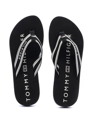 Tongs Noir Femme Tommy Hilfiger Webbing Summer 3
