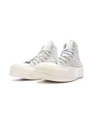 Baskets Grises Dentelle Femme Converse Chuck Taylor All Star Lift 7