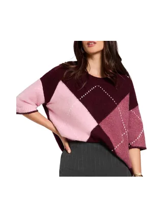 Pull Bordeaux Femme Morgan Jacquard 1