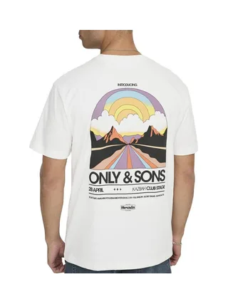 T-Shirt Blanc Homme Only & Sons Kazbah 2