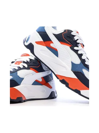 Baskets Blanc/Bleu Garçon Puma Trinity 7